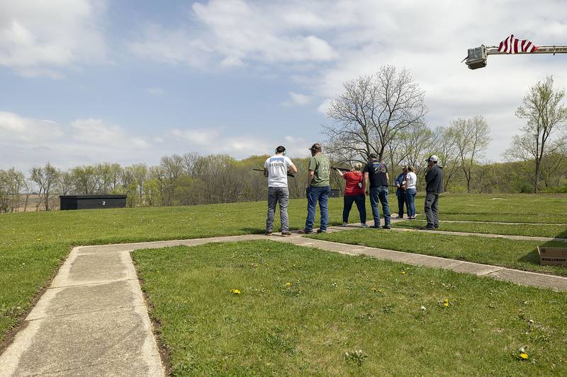 Range officers give instruction on proper trap shooting techniques Saturday, May 6, 2023. The sport is blossoming in high schools around the area.