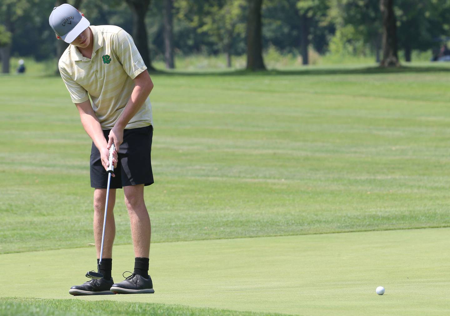 L-P's Riley Cetwinski competes in the Streator Bulldog Invitational boys golf meet on Monday, Aug. 21, 2023 at Eastwood Golf Course in Streator.