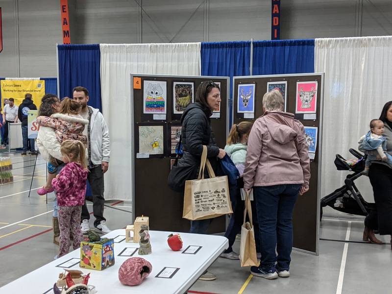 This is the 15th year the Oswego-based Fox River Academy of Music & Art and the Oswego Area Chamber of Commerce have put on an art show at the Oswego Hometown Expo.