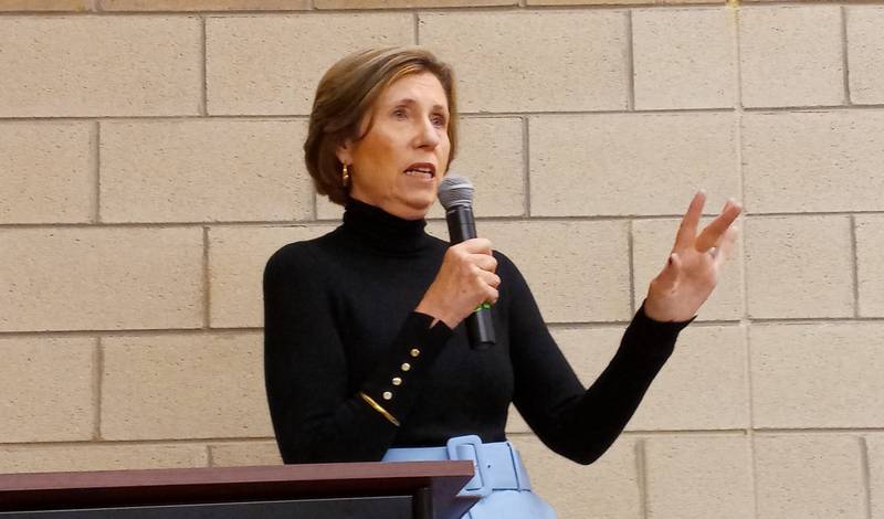 Lake County 19th Circuit Associate Judge Elizabeth Rochford is seeking election to the Illinois Supreme Court in the Nov. 8 general election in the Second District, covering DeKalb, Kendall, Kane, Lake and McHenry counties. A Democrat, Rochford spoke Thursday night at a forum hosted by Kane County Democratic Women.