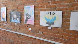 Logan Junior High students create Four Freedoms Art Exhibit at Flour House Bakery