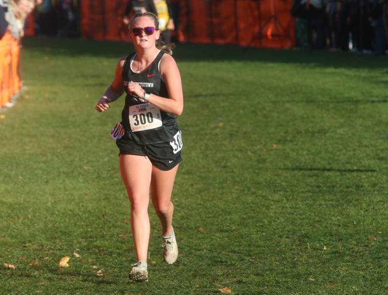 Erie-Prophetstown's Brooke Lalley competes in the Class 1A Cross Country Finals on Saturday, Nov. 4, 2023 at Detweiller Park in Peoria.