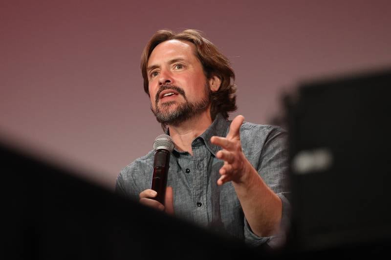 Actor Will Friedle, who played Eric Matthews, speaks at the Boy Meets World 30th Anniversary cast panel at C2E2 Chicago Comic & Entertainment Expo on Friday, March 31, 2023 at McCormick Place in Chicago.