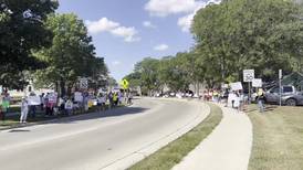 Video: Hundreds protest in Sterling on Labor Day