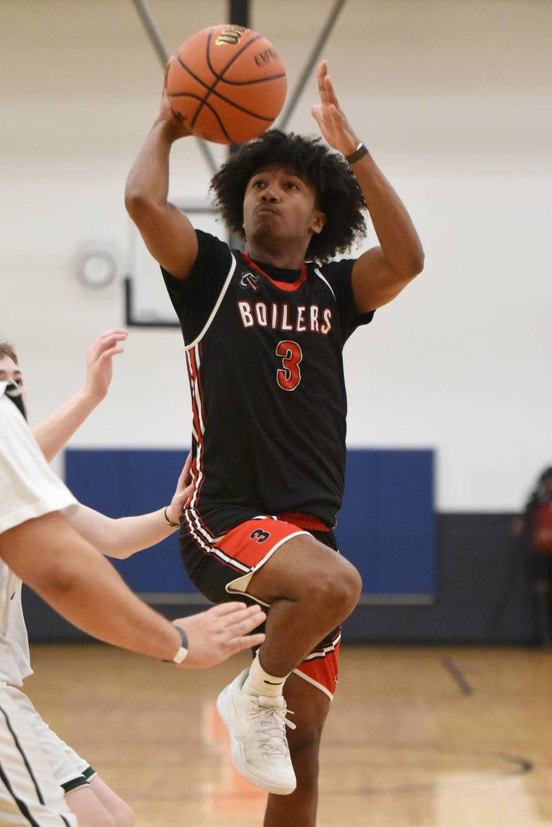 Bradley-Bourbonnais' Josh Jones shoots a floater during the IHSA Class 2A Special Olympics Unified State championship game at the University of Illinois Activities and Recreation Center against Vaughn/St. Patrick Saturday, March 14, 2026.
