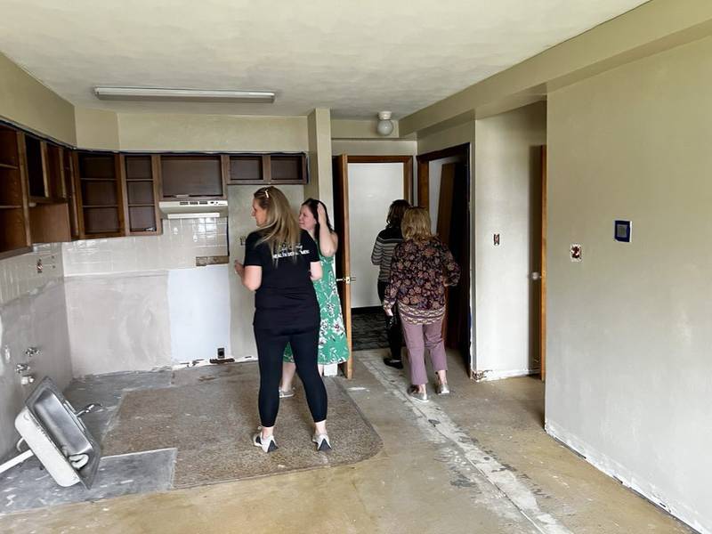 An unfinished resident's room is shown at Cledy's House of Hope, a new women's sober living facility in Rock Falls.