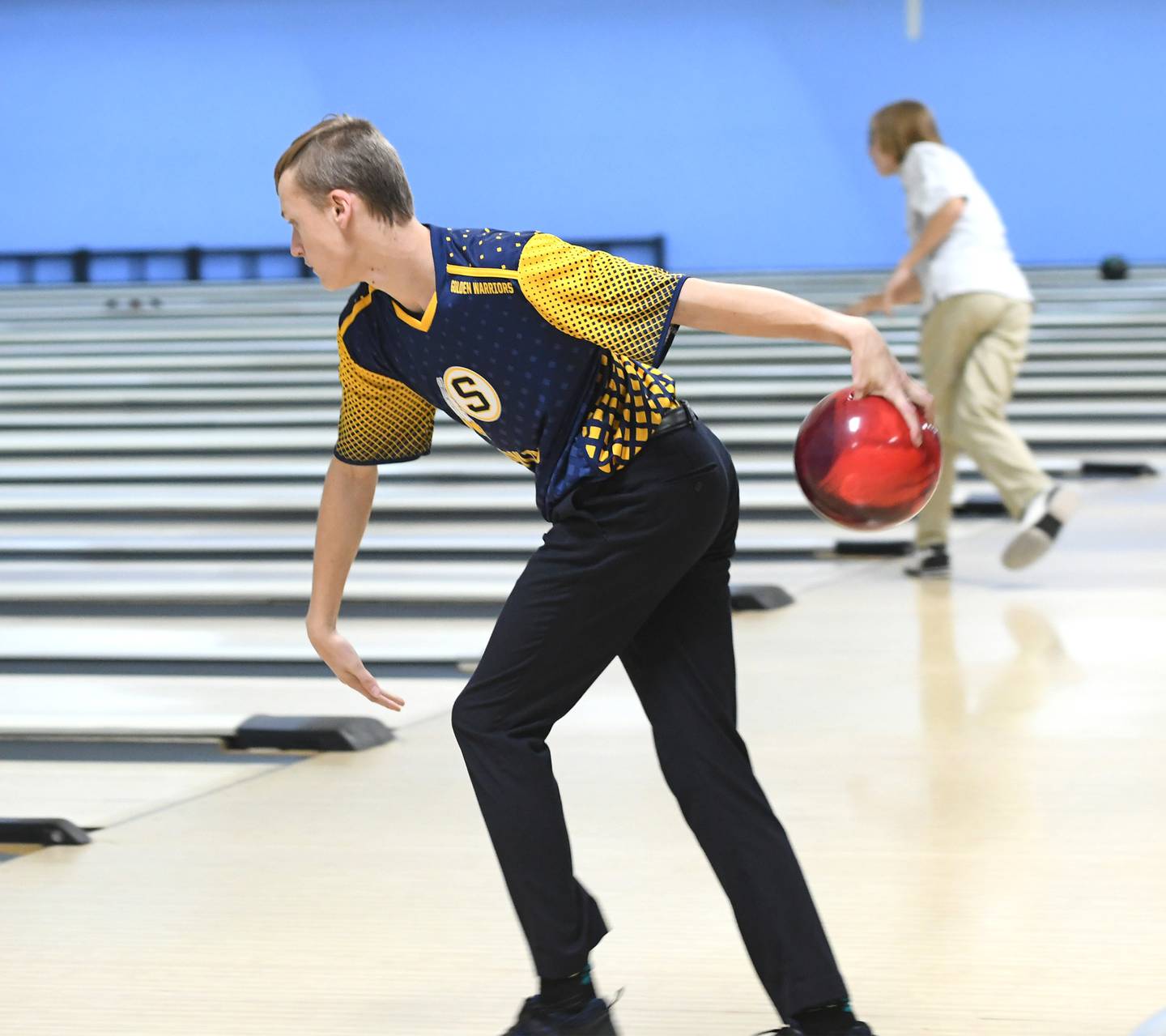 Sterling's Dylan Doss bowls at the Hawk Classic on Dec. 3 at Plum Hollow in Dixon.