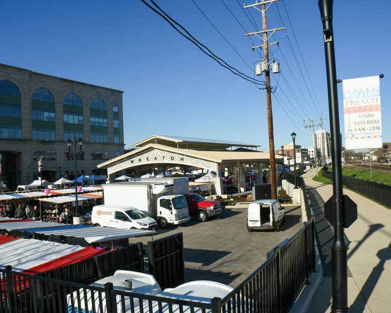 The Wheaton French market is set up in downtown Wheaton on Saturday April 13, 2024.