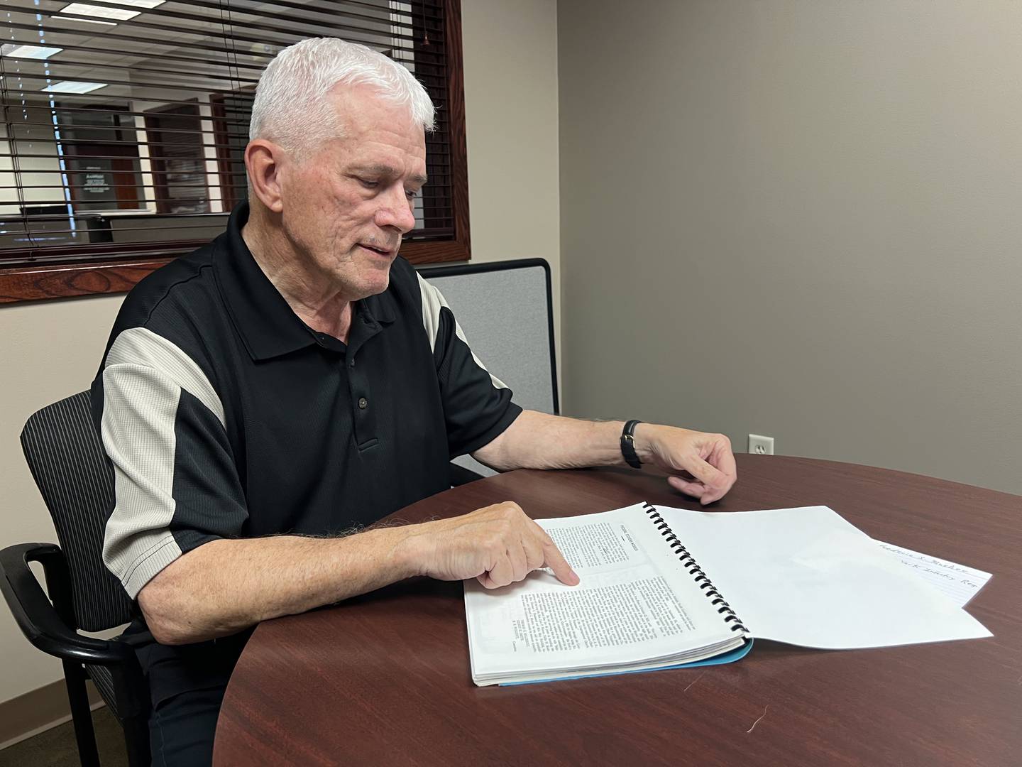 Malta resident John Wright on Oct. 17, 2025, shared a photocopy of a 1864 diary written by Civil War Captain Frederic Stevens Mosher. He said he found the document at an estate sale in Sandwich and briefly loaned it to the DeKalb County History Center.