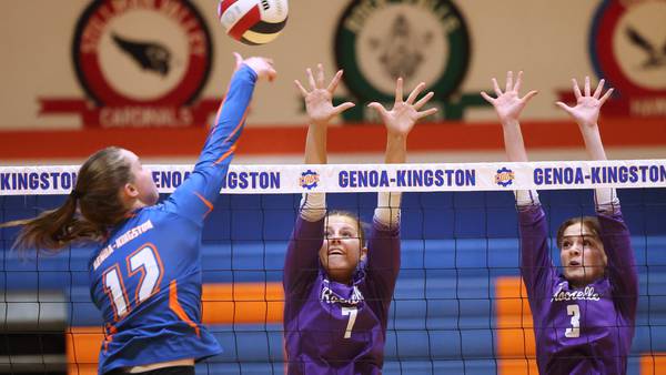 Photos: Genoa-Kingston volleyball takes on Rochelle