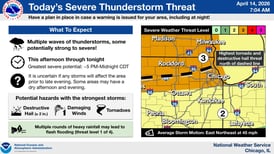 Tornado watch issued for portions of northern Illinois until 10 p.m. Tuesday