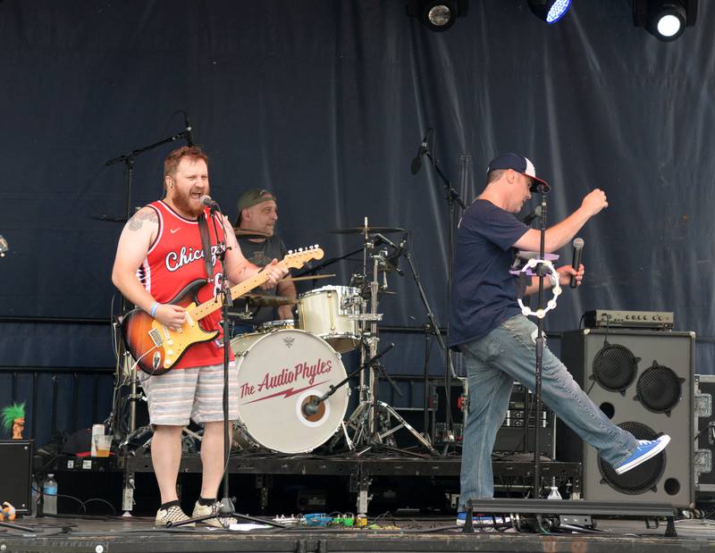 Bands including The Audio Files perform  during the Taste of Westmont Friday July  8, 2022.