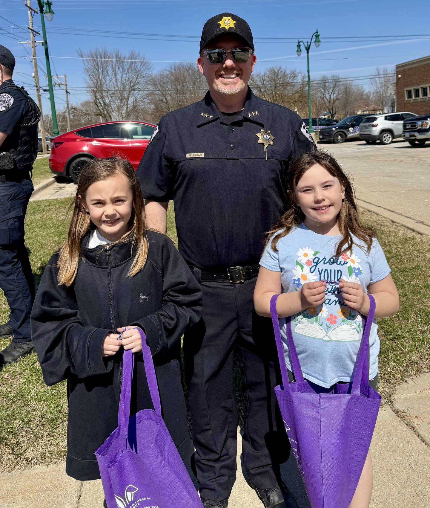 Children collected candy and plastic eggs during Biz Bunny Hop in Plano on March 21, 2026. The event was hosted by the Plano Area Chamber of Commerce.