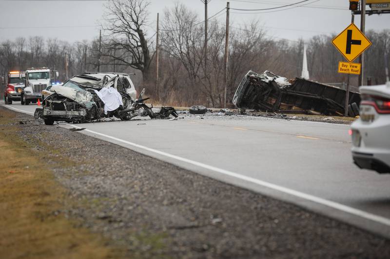 A two-vehicle crash Saturday, March 19, 2022, on Route 176 in Prairie Grove resulted in one person dead and another being airlifted to the hospital. An investigation into the crash is ongoing, officials said.