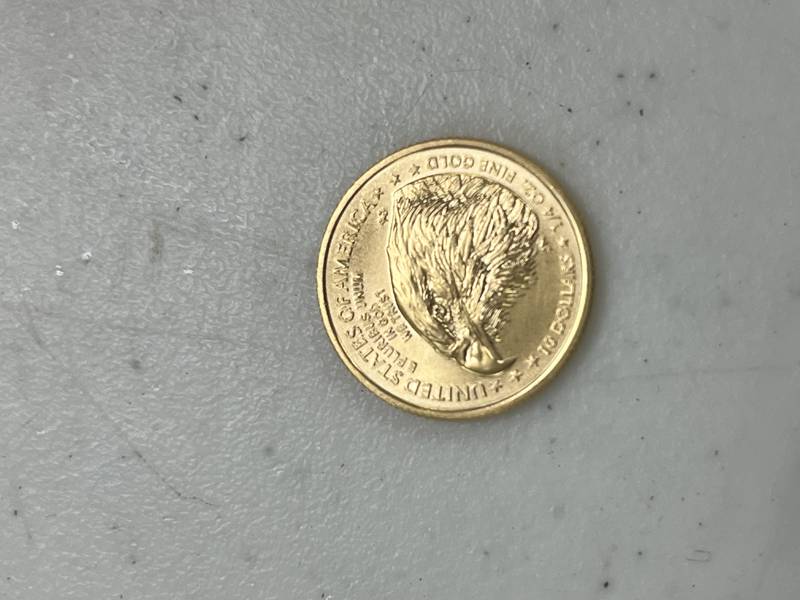 The coin, a 1/4-ounce fine gold American Eagle coin with a current market value of $650, was dropped in a kettle outside the Jewel-Osco in Mundelein, 1150 W. Maple, Ave.