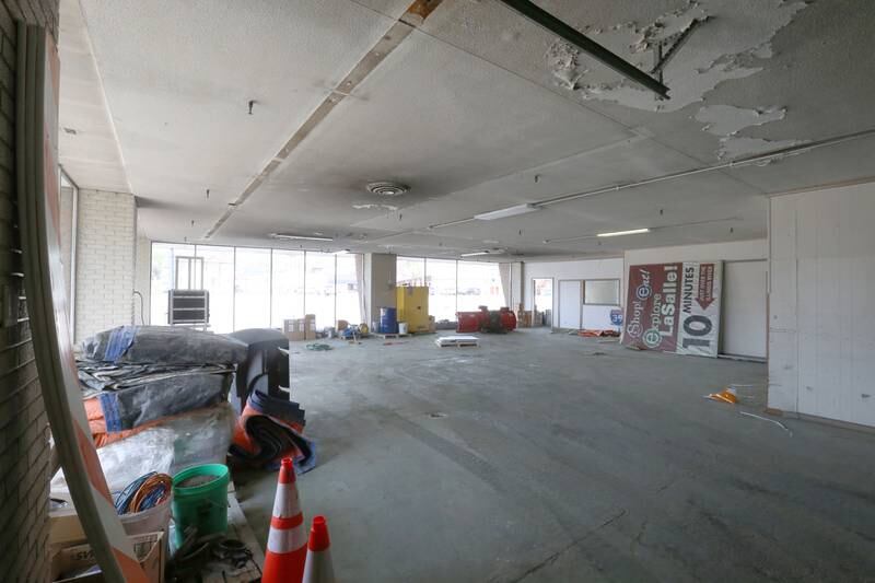 An interior view of the former La Salle Public Works building on 2nd Street and Wright Street on Thursday, April 18, 2024 in La Salle. The 18,000 square foot building and parking lot has been listed for sale. The brick two-story building was the site where the city housed their vehicles and other storage items. The building was appraised at $256,500.