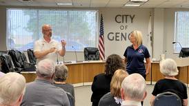 GOP House Minority Leader McCombie, state Rep. Keicher talk spring legislative session at Genoa town hall