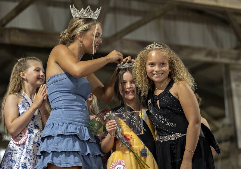 Emerson Quinn, 8, was crowned Little Miss Ogle County, Thursday, July 30, 2025, at the Ogle County Fairgrounds.