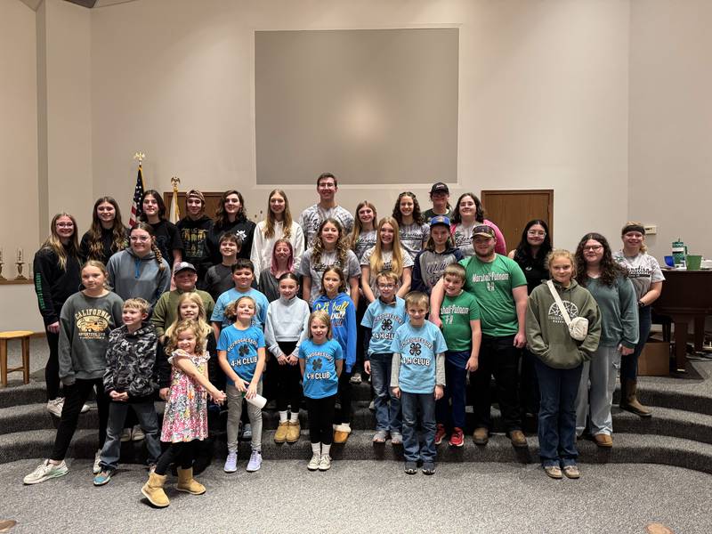 4-H members from Marshall and Putnam counties were recognized for their achievements at the Marshall-Putnam University of Illinois Extension's annual award ceremony on Sunday, Nov. 3, 2024, at Henry Presbyterian Church.