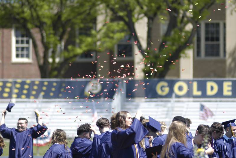 The Sterling class of 2025 celebrates. The Sterling Class of 2025 Commencement Ceremony was held on Sunday, May 18, 2025 at Roscoe Eades Field in Sterling.