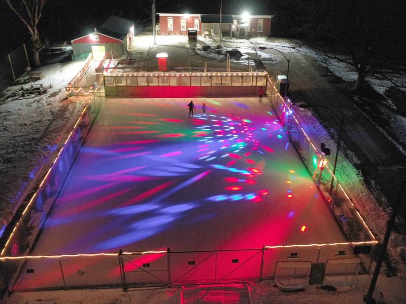 Photos: Friday night lights ice skating at Echo Bluff Park