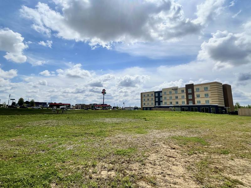 The site behind the Fairfield Inn hotel at 1755 Fulfs Lane in Dixon is one of two that will be open for commercial development after the retention ponds are constructed in the future Bloody Gulch Park off Bloody Gulch Road. The site is pictured Friday, May 8, 2026.