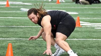 Photos: Recent NIU players work out for NFL scouts during pro day