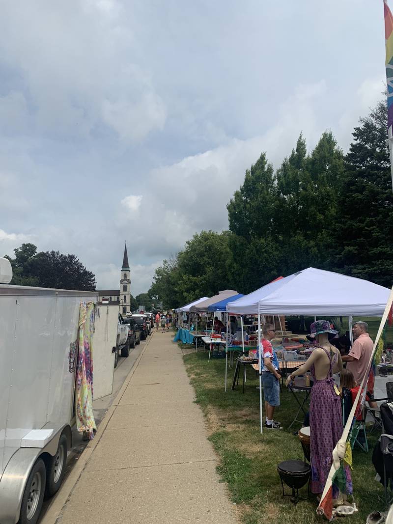Liberty Fest tents line up across North Park Street in Streator on June 29, 2024. (Bill Freskos)