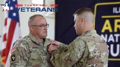 Amboy native with 28-year Illinois Army National Guard career honored at Dixon armory