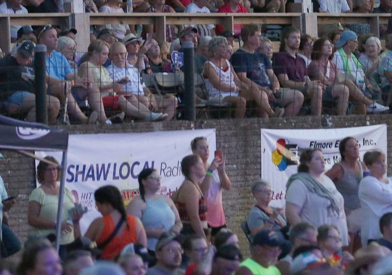Country Music fans attend the Josh Turner and Sara Evans concert on Thursday, Aug. 24, 2023 at the Bureau County Fair in Princeton.