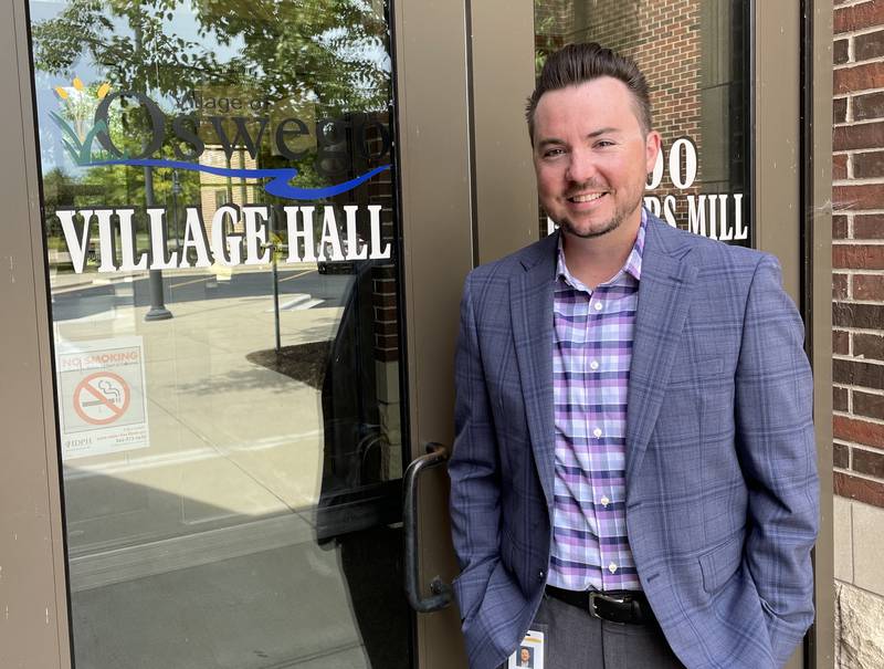 Economic development director Kevin Leighty at Oswego Village Hall, Aug. 3. (photo provided)