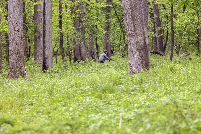 Cory Sarver heads for the finish Saturday, May 13, 2023 during his ride at Rock River Madness.