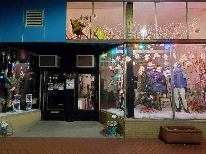 Downtown Joliet at night before the holidays is filled with a quiet, peaceful holiday spirit, if you know where to look.