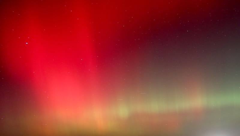 A view of theAurora Borealis (Northern Lights) in Bureau County on Tuesday, Nov. 11, 2025. Two coronal mass ejections (CMEs) created sparking geomagnetic storm conditions, according to the National Oceanic and Atmospheric Administration (NOAA). Space weather forecasters anticipate that geomagnetic activity may intensify to strong (G3) conditions overnight and could be around again tomorrow night.