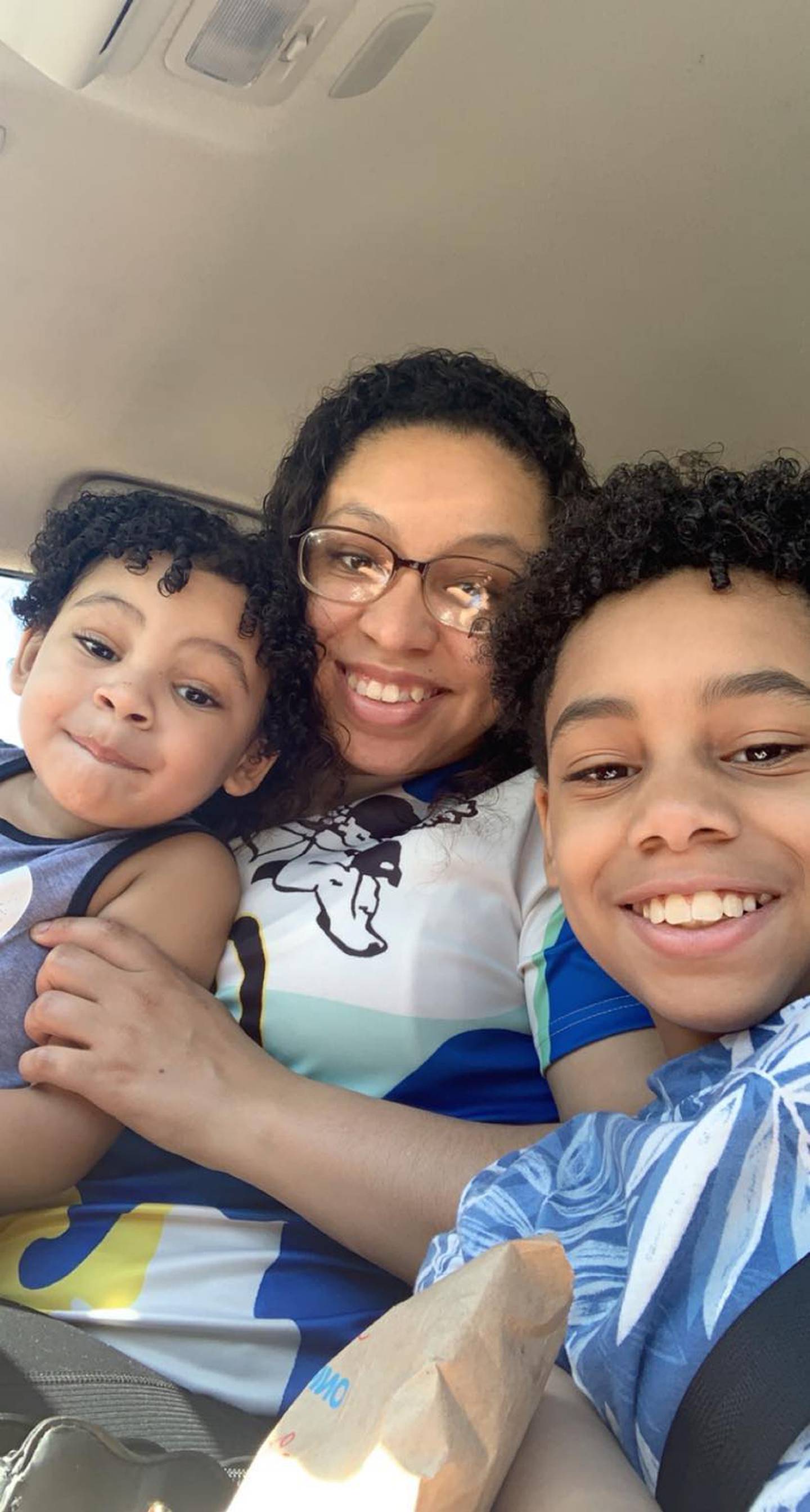 Jenna Cawthon of Bolingbrook is pictured with her sons Devyn (left) now 4, and Donvan (right), now 13. Cawthon, a single mother, was killed on Feb. 22, 2023, when a vehicle struck her as she was pushing her disabled car off the road.