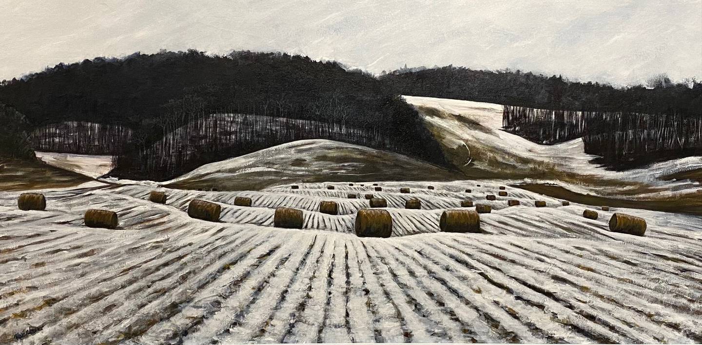 “Winter Bales," an oil painting by MariClare Sheil
