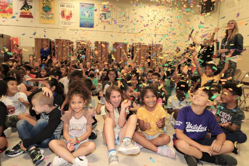 Eisenhower Academy was named a 2022 National Blue Ribbon School on Friday, Sept. 16, 2022. Students and staff celebrated their achievements that same day with music, blue cupcakes and confetti.