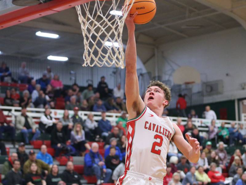 L-P's Regan Doerr scores on a break-away against Morris on Monday, Feb. 9, 2026 in Sellett Gymnasium at L-P High School.