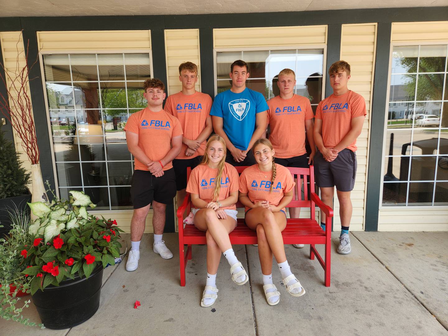 Coal City High School’s chapter of Future Business Leaders of America attended the Illinois FBLA Summer Leadership Workshop in Springfield. Taking part were (from left, seated): Corinna Barkley and Kylee Kennell. Standing: Lucas Pfitzmaier, Dylan Young, William Johnke, Cade Poyner and Mason Hamilton.