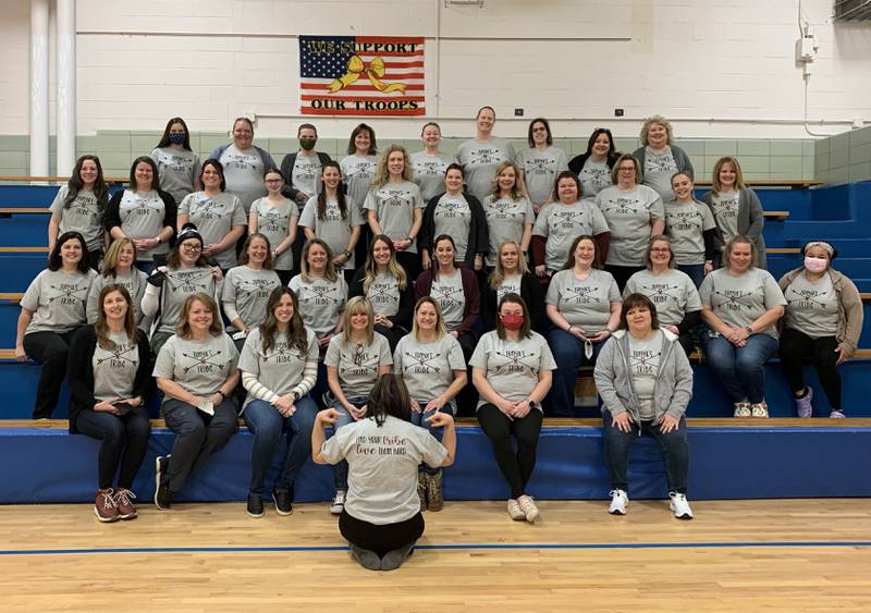 Every Tuesday when Tonya Best, a preschool teacher at Minooka Primary Center, has her treatments for multiple myeloma, the MPC staff wears their Tonya’s tribe shirts. The shirts say "Tonya’s tribe" on the front and “find your tribe, love them hard" on the back. Best and her family also received shirts. The back of Best's shirt says, “ I can do hard things with the love of my tribe.”