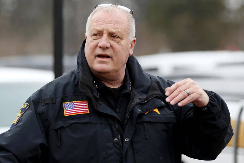 McHenry County Sheriff Bill Prim speaks to attendees during a ceremony honoring the late Deputy Jake Keltner at the McHenry County Sheriffs Office on Wednesday, March 11, 2020 in Woodstock.