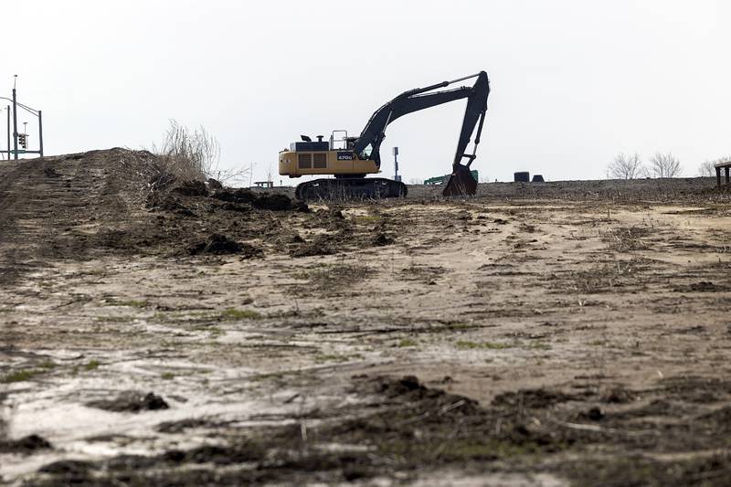 Construction on the Gateway Project on South Galena Avenue in Dixon is well underway Wednesday, March 15, 2023.