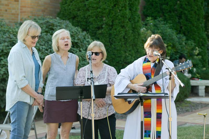 Hymns were sung at Geneva Lutheran Church’s pet blessing service on Saturday, Oct 4, 2025 in Geneva.