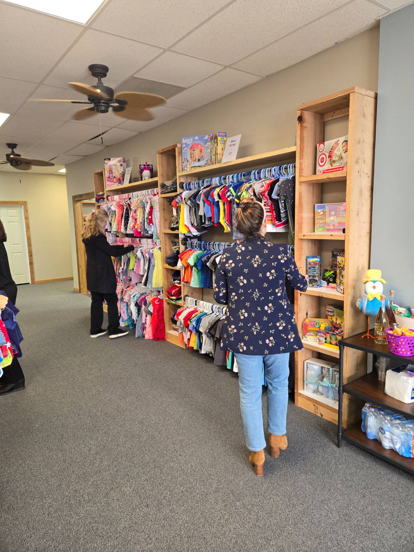 The Bridge store in Crystal Lake opened on March 1, 2024. Operated by Kids in Need of McHenry County, the store allows foster children and their families to shop for clothes in a real store setting.