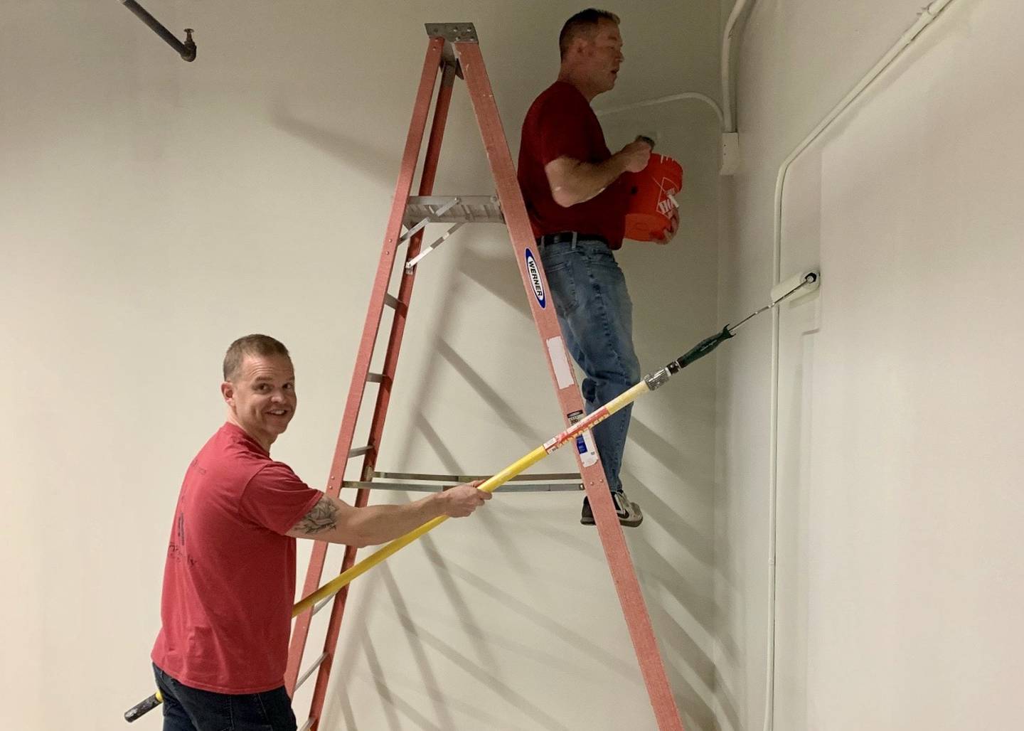 Oswego Police Department helping the Oswego Senior and Community Center prepare their new facilities at what was once the police station. Photo courtesy of OSCC.