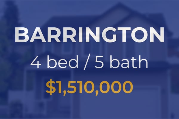 Barrington: Single-family home goes for $1.51 million