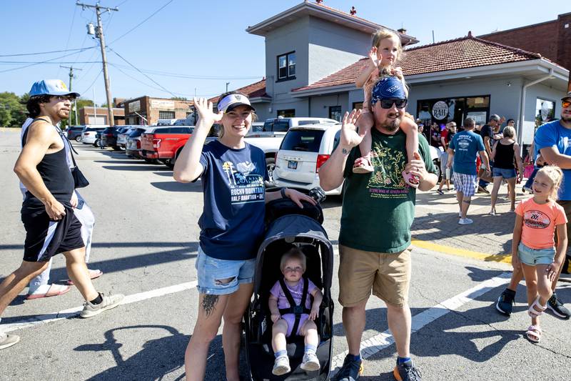The Miller Family, Jessica, Evelyn, Nicholas, and Nora enjoys the Grundy County Corn Festival Parade in Downtown Morris on Sept. 28, 2025.