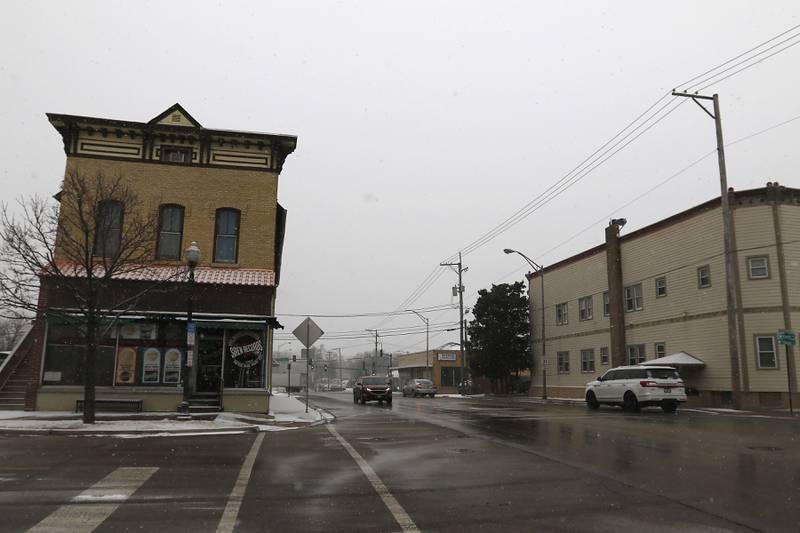 The intersection of Main Street and Route 31 on Wednesday Feb. 12, 2025. The Illinois Department of Transportation plans to widen Route 31 to four lanes from Route 176 to Route 120 (Elm Street) beginning, possibly, in 2028.
