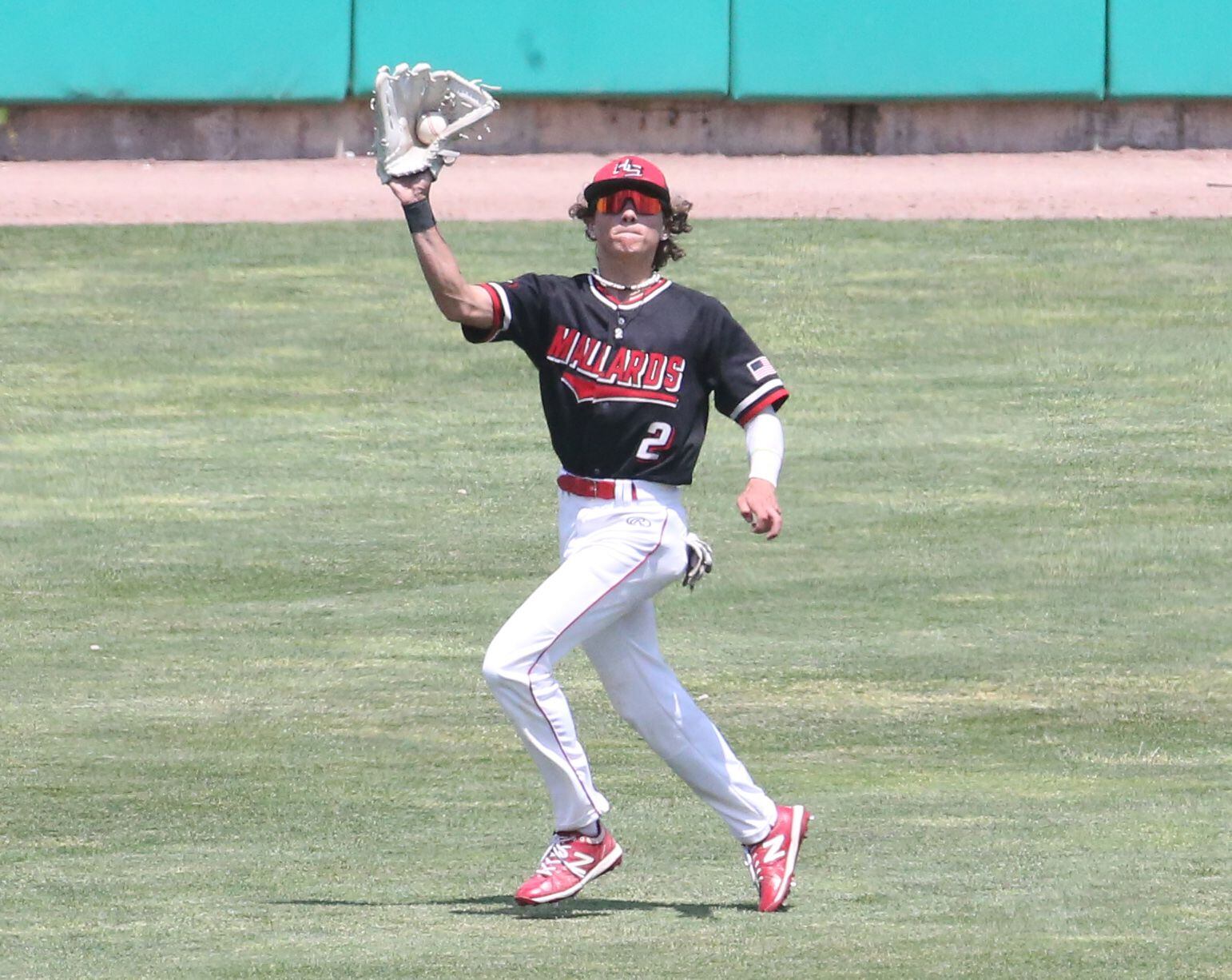 Henry-Senachwine's Mason Guarnieri makes a catch in center field during the Class 1A State semifinal game on Friday, June 2, 2023 at Dozer Park in Peoria.