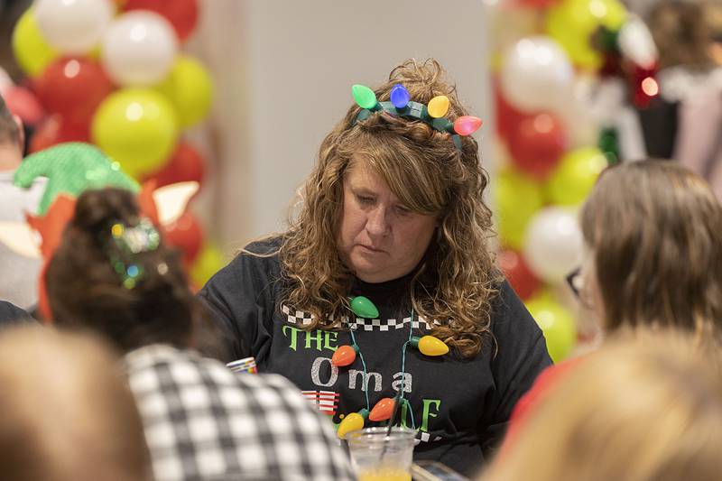 Must be all the fun because Ronda Seidel of Rock Falls was feeling light headed Thursday, Nov. 20, 2025, during Bingo action at Rock Falls’ Hometown Holidays.